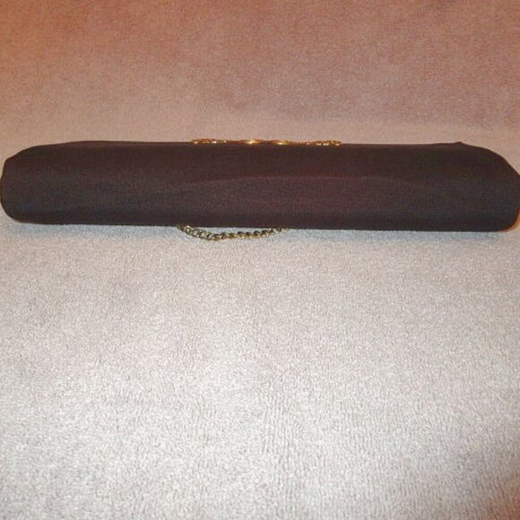 Vintage Baguette Clutch Purse Kisslock Filigree Chain Strap Old Money Regency - Picture 10 of 11